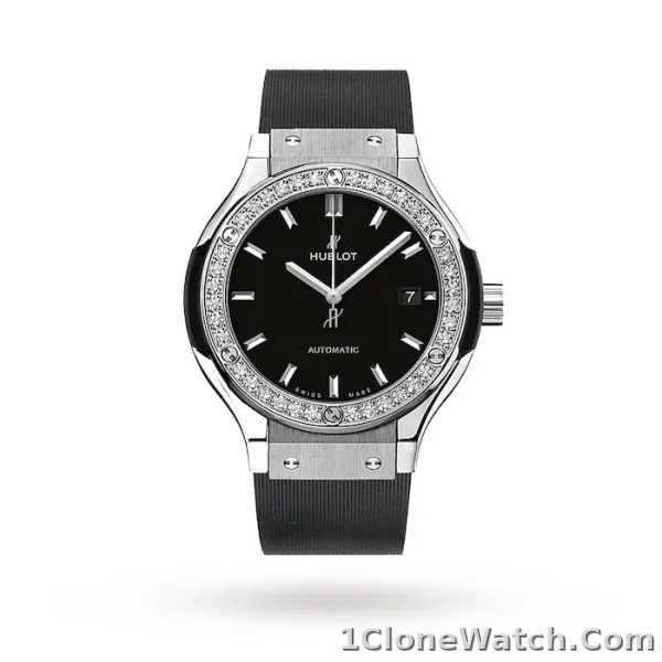 Hublot Classic Fusion Women Automatic Black Rubber Watch 582.NX.1170.RX.1204