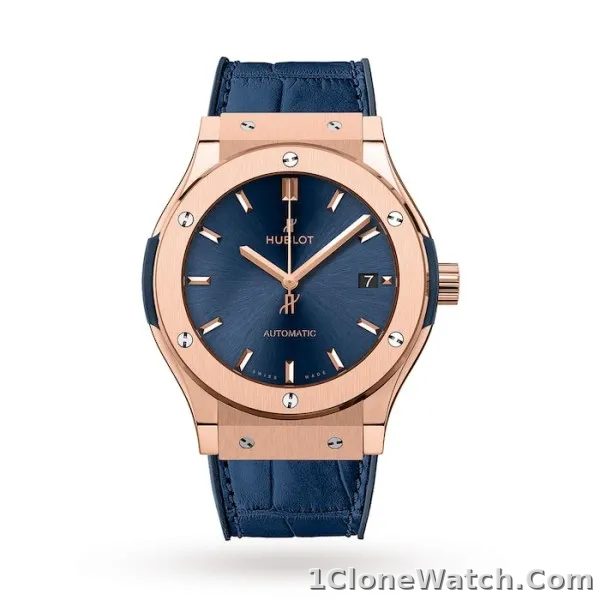 Hublot Classic Fusion Men Automatic Blue Leather Watch 511.OX.7180.LR