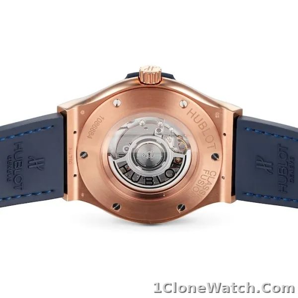 Hublot Classic Fusion Men Automatic Blue Leather Watch 511.OX.7180.LR - detail