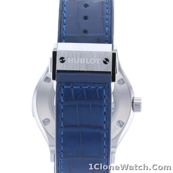Hublot Classic Fusion Men Automatic Blue Leather Watch 542.NX.7170.LR - detail
