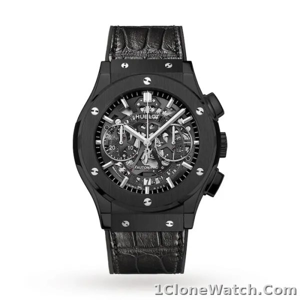 Hublot Classic Fusion Men Automatic Black Alligator Watch 525.CM.0170.LR