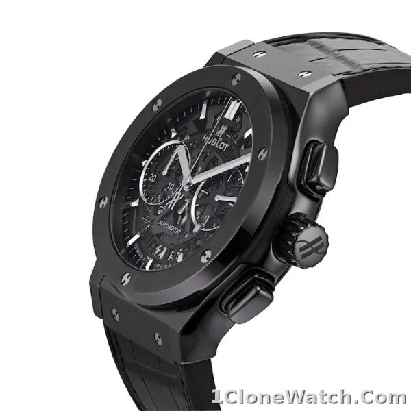 Hublot Classic Fusion Men Automatic Black Alligator Watch 525.CM.0170.LR - detail
