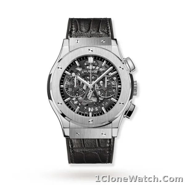Hublot Classic Fusion Men Automatic Skeleton Leather Watch 525.NX.0170.LR