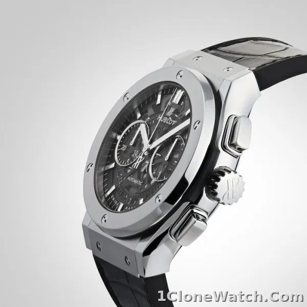 Hublot Classic Fusion Men Automatic Skeleton Leather Watch 525.NX.0170.LR - detail