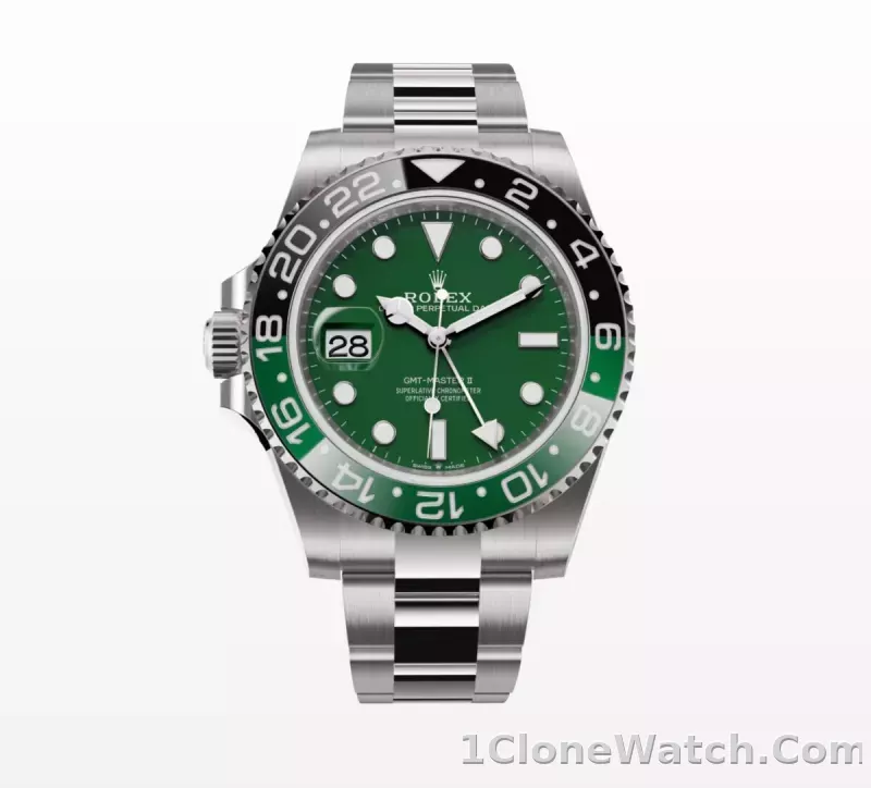 Superclone Rolex GMT-Master II 40 mm 126729VTNR Oyster “Absinthe” - detail