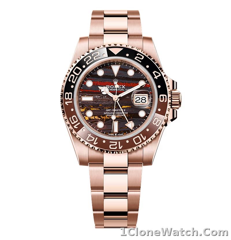 Superclone Rolex GMT-Master II 40 mm 126715CHNR Tiger Iron Dial