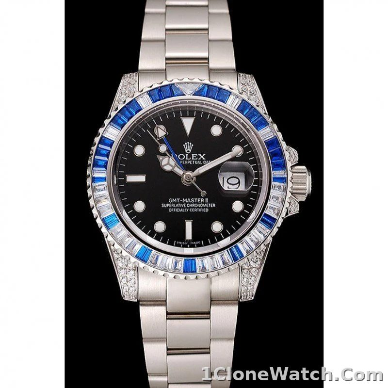 Superclone Rolex GMT-Master II 41mm Black Dial 1453747 - detail