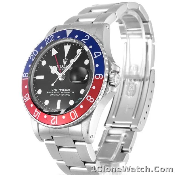 Rolex GMT-Master 40mm Black Dial 16710  Pepsi - detail
