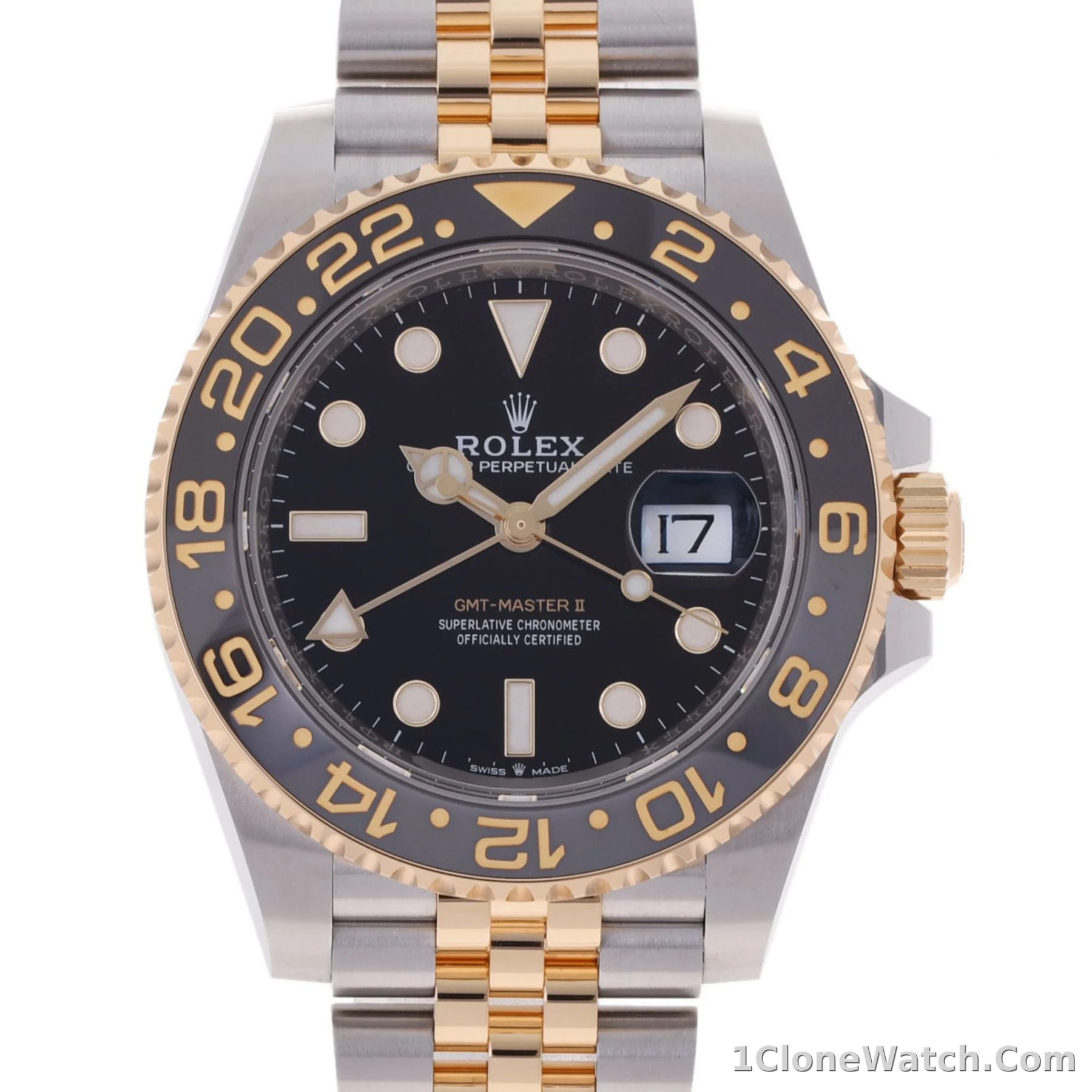 Superclone Rolex GMT-Master II 40 mm Black Dial  Zombie  126713GRNR - detail