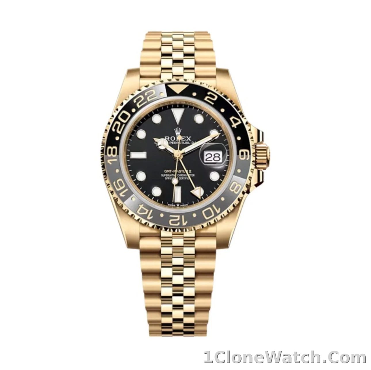 Superclone Rolex GMT-Master II 40 mm Black Dial 126718GRNR