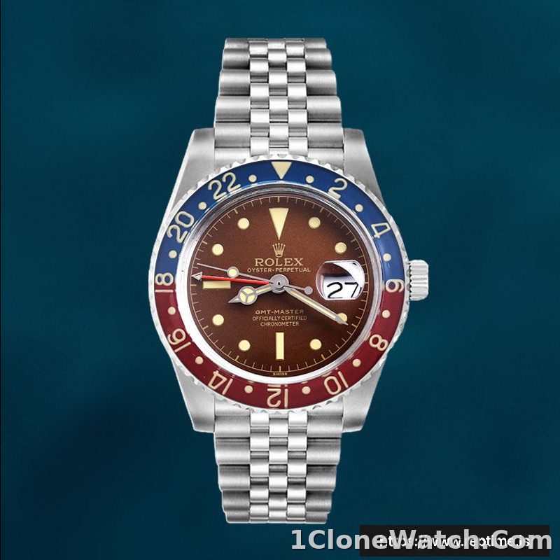 Rolex GMT-Master 40mm Men’s 6542 Silver-tone Automatic Swiss Replica Watch - detail