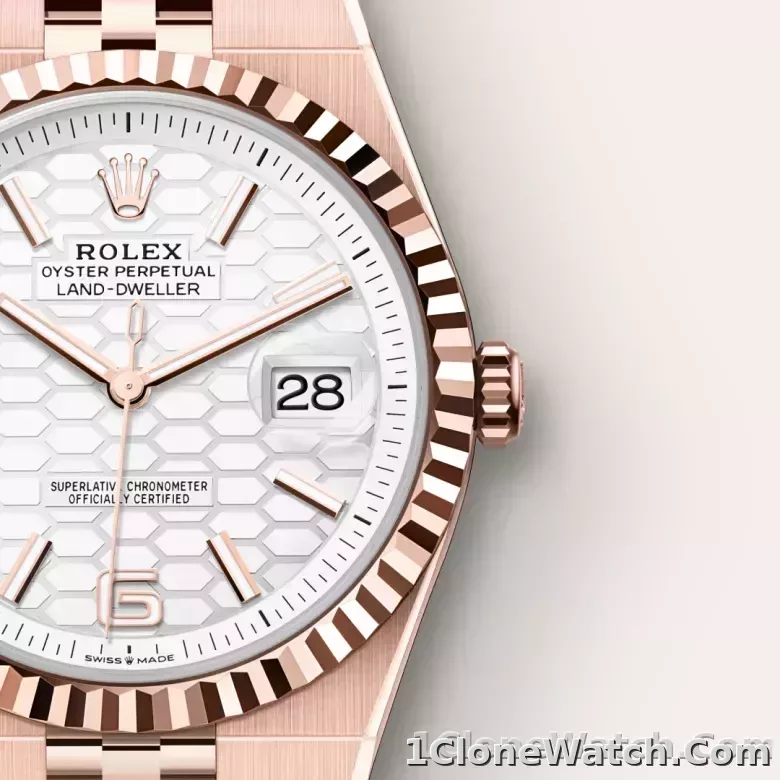 Rolex Land-Dweller 40 Intense White - detail