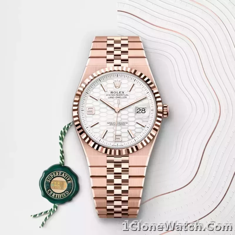 Rolex Land-Dweller 40 Intense White - detail