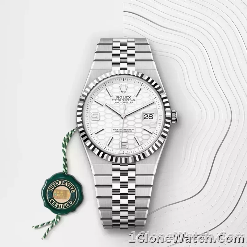 Rolex Land-Dweller 40 White Gold - detail