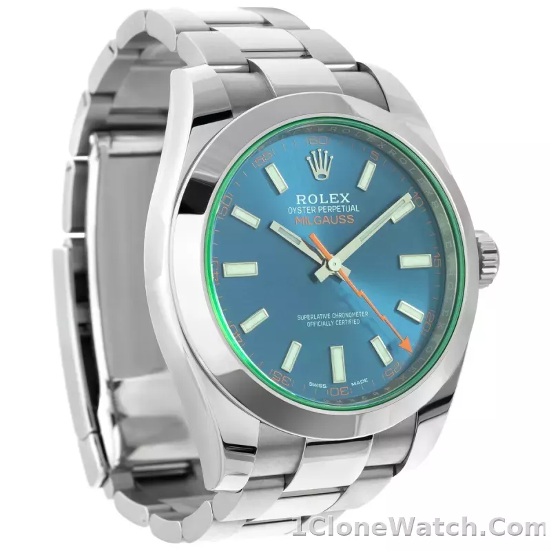 Superclone Rolex Milgauss 40mm Blue Dial 116400GV - detail