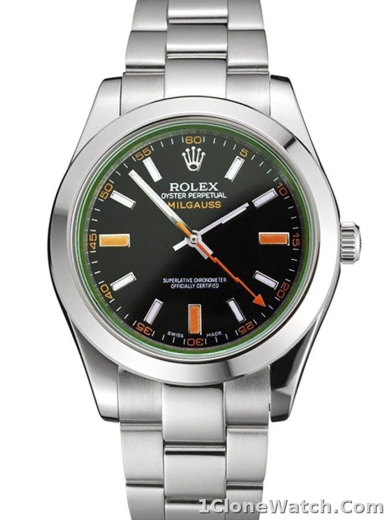Superclone Rolex Milgauss 41mm Black Dial REP016836