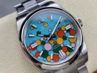 Superclone Rolex Oyster Perpetual 41 mm Turquoise Dial 124300 - view 3