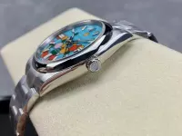 Superclone Rolex Oyster Perpetual 41 mm Turquoise Dial 124300 - view 8