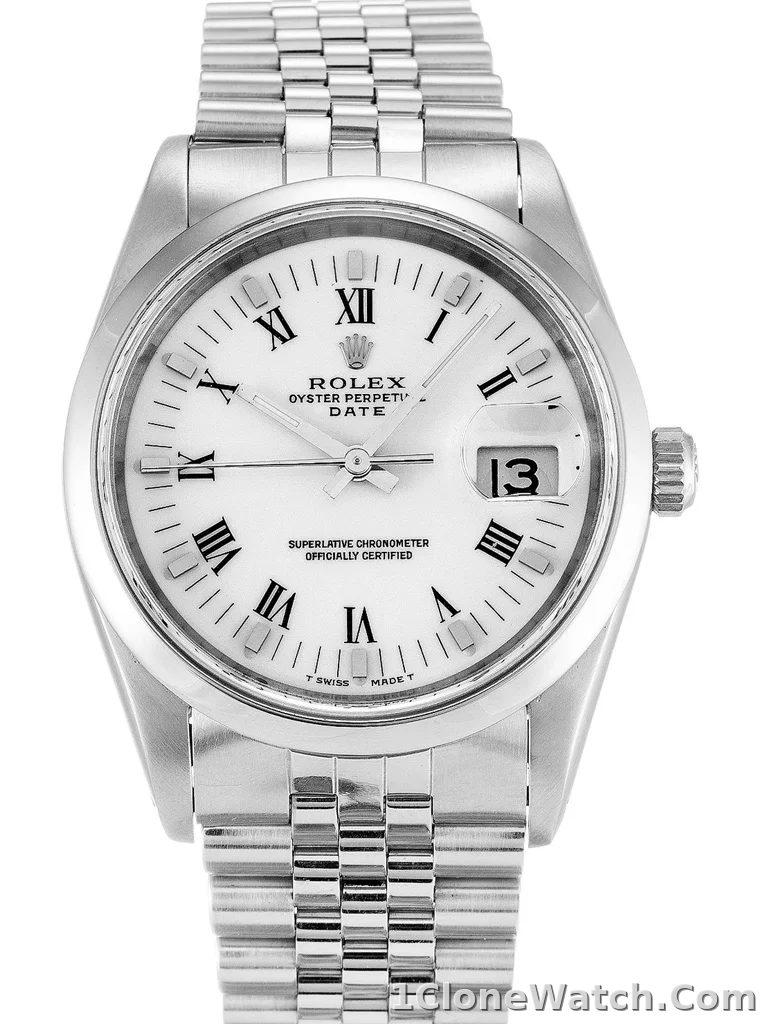 Rolex Oyster Perpetual Date 34mm White Dial 15200
