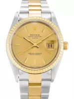 Rolex Oyster Perpetual Date 34mm Champagne Dial 15223 - view 1