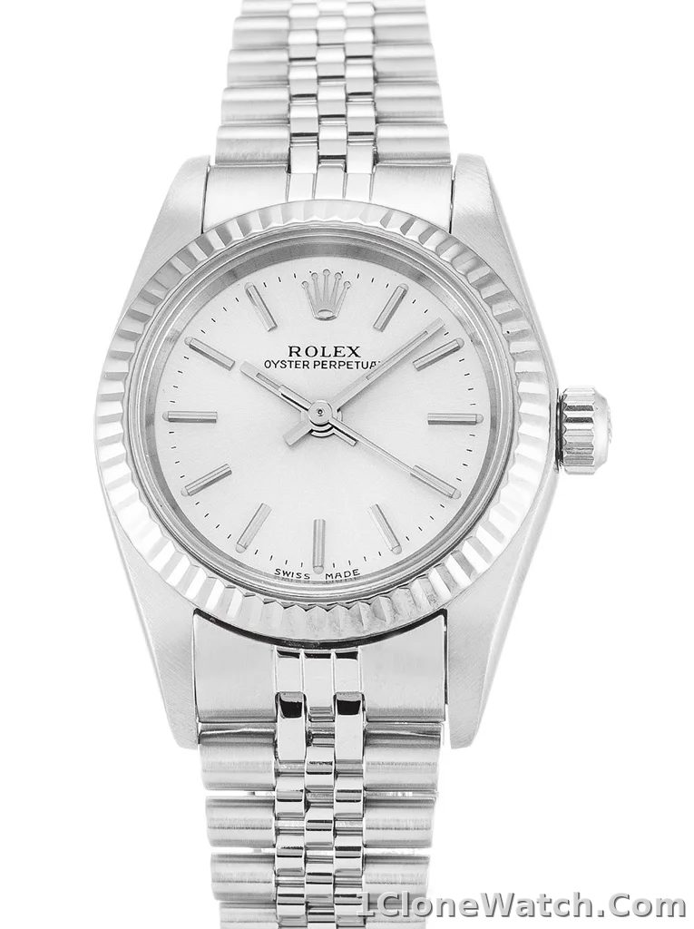 Rolex Oyster Perpetual Lady 26mm Silver Dial 76094