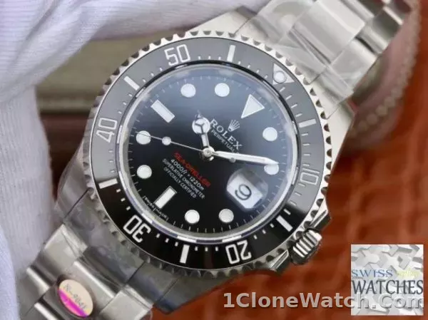 ROLEX SEA DWELLER BLACK DIAL SCRATCH PROOF 43MM SWISS REPLICA 126600.2 - detail