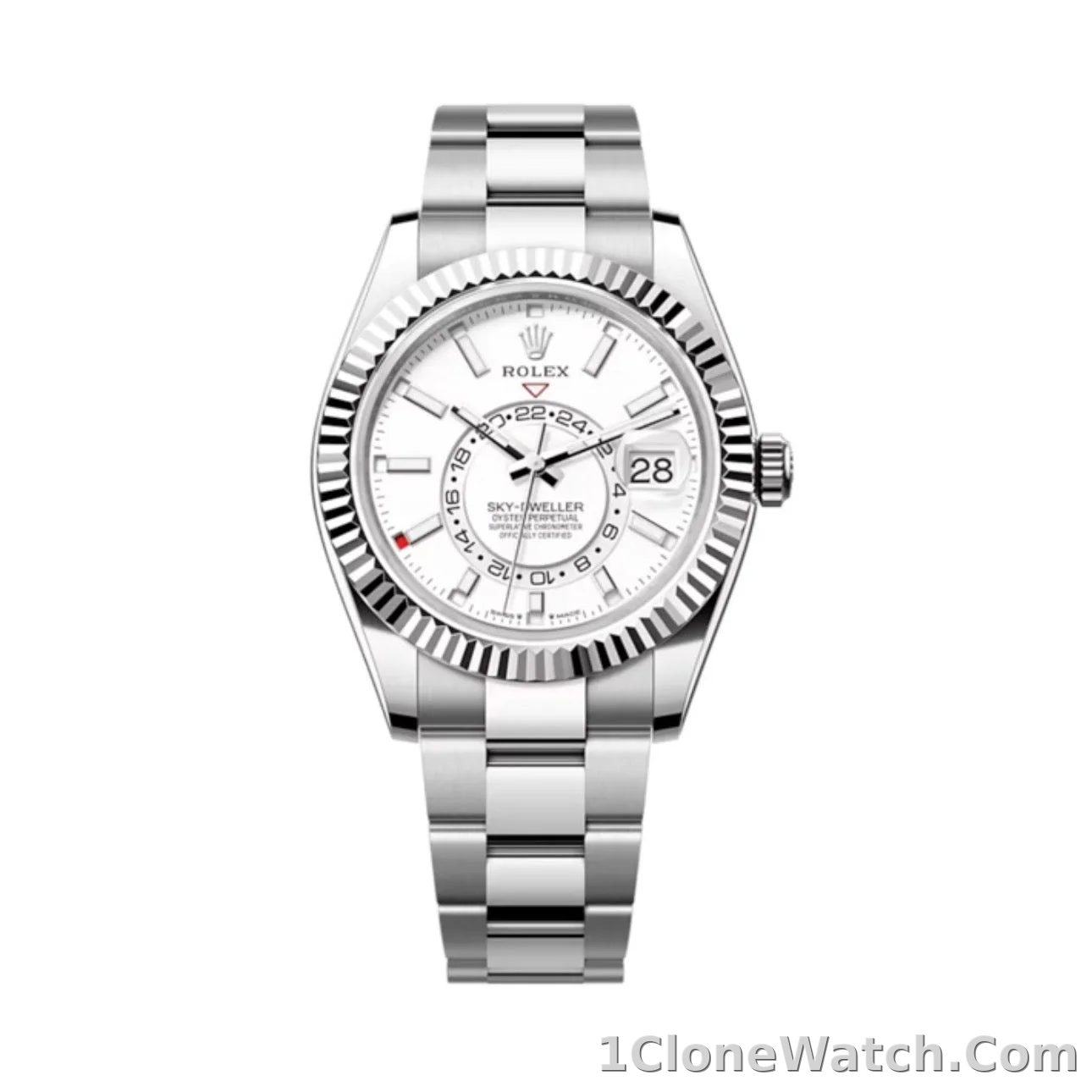 Superclone Rolex Sky-Dweller 42 mm Intense white Dial 336934