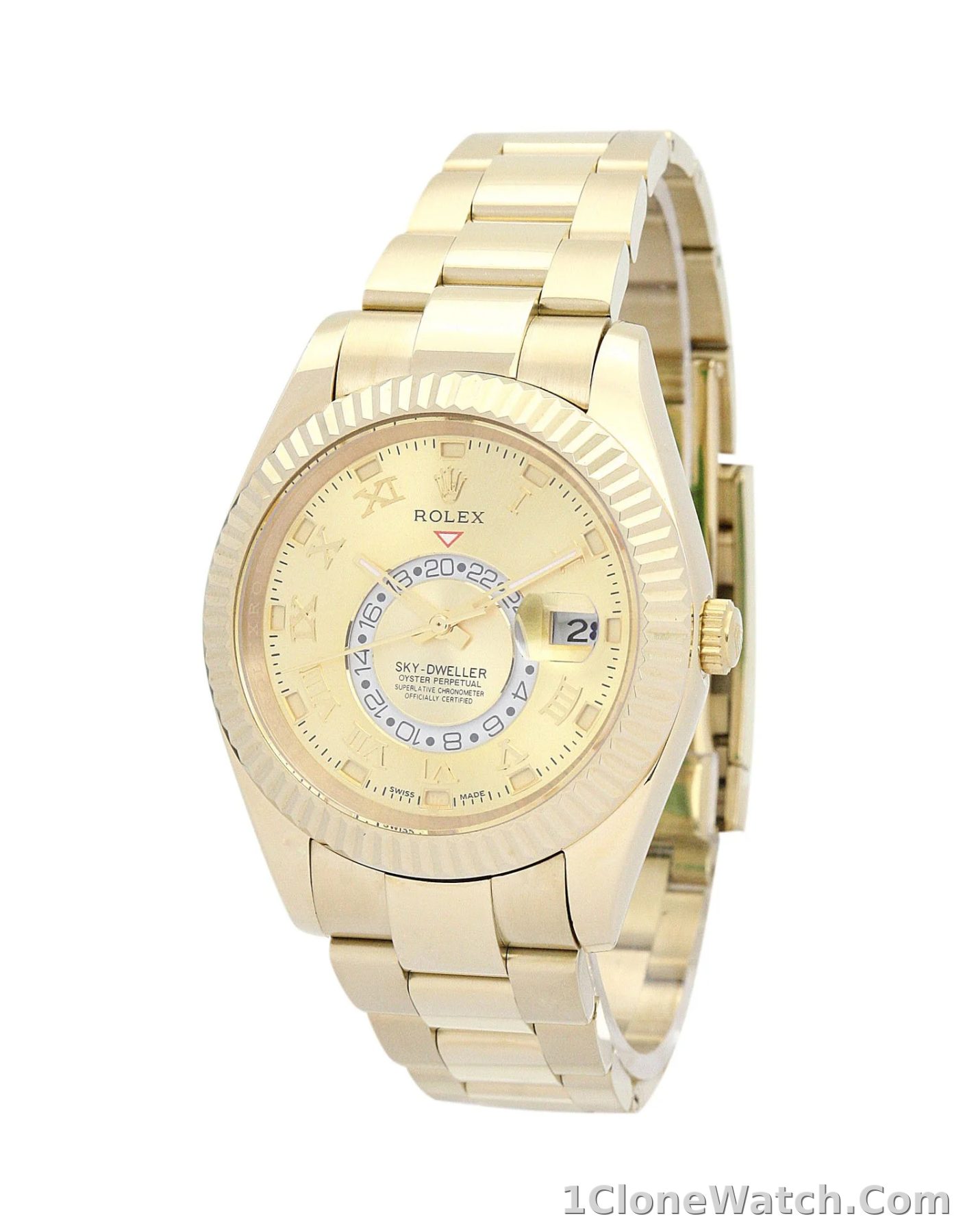 Rolex Sky-Dweller 42mm Champagne Dial 326938 - detail