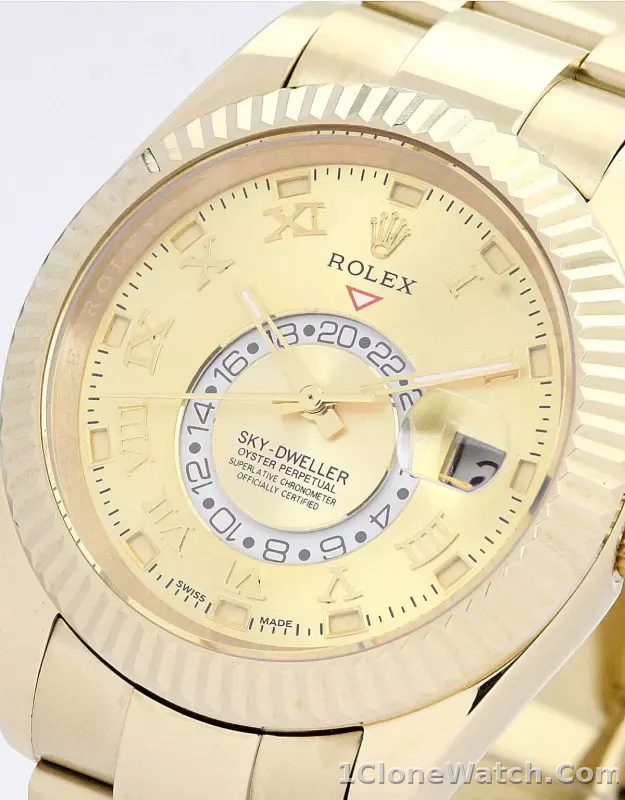 Rolex Sky-Dweller 42mm Champagne Dial 326938 - detail