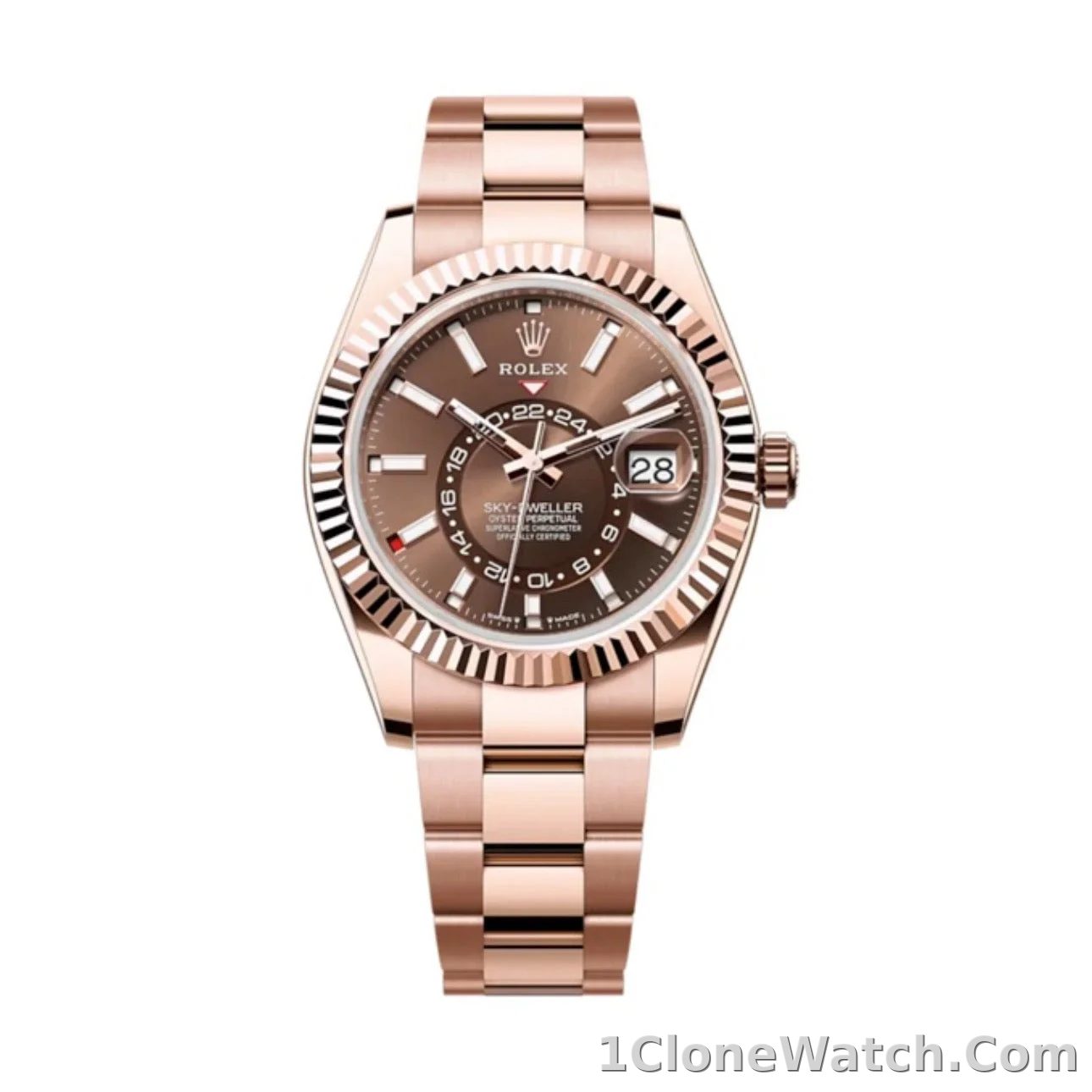 Superclone Rolex Sky-Dweller 42 mm Chocolate Dial 336935