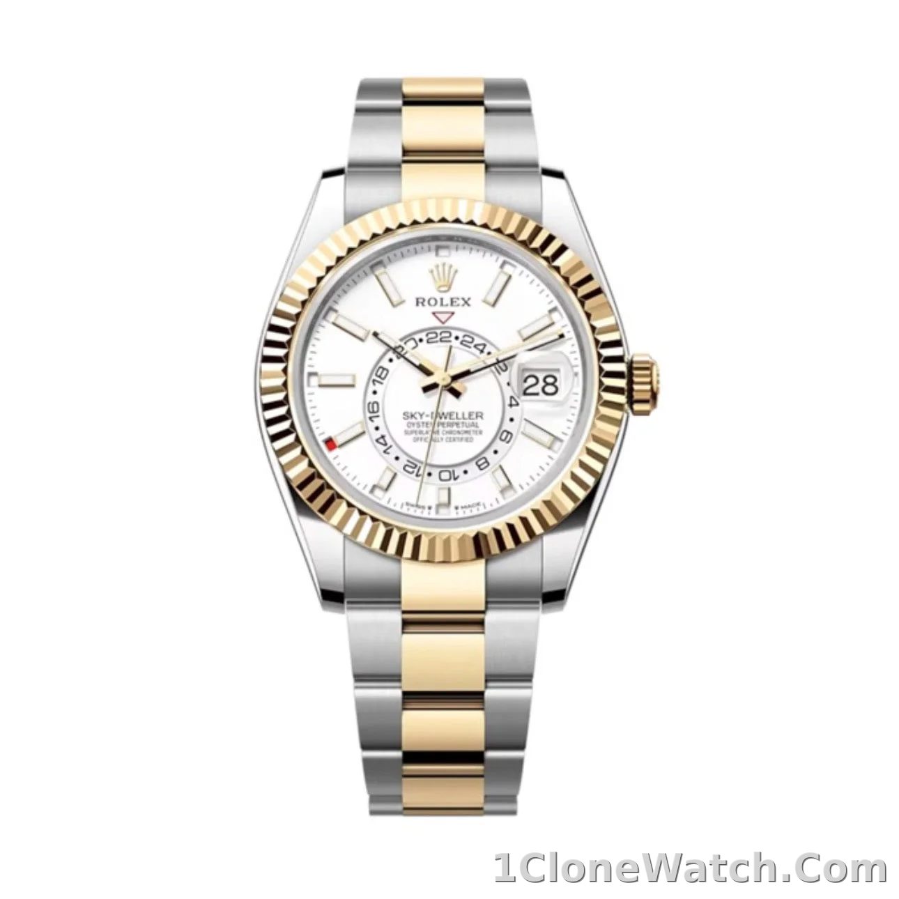Superclone Rolex Sky-Dweller 42 mm Intense white Dial 336933 Oyster