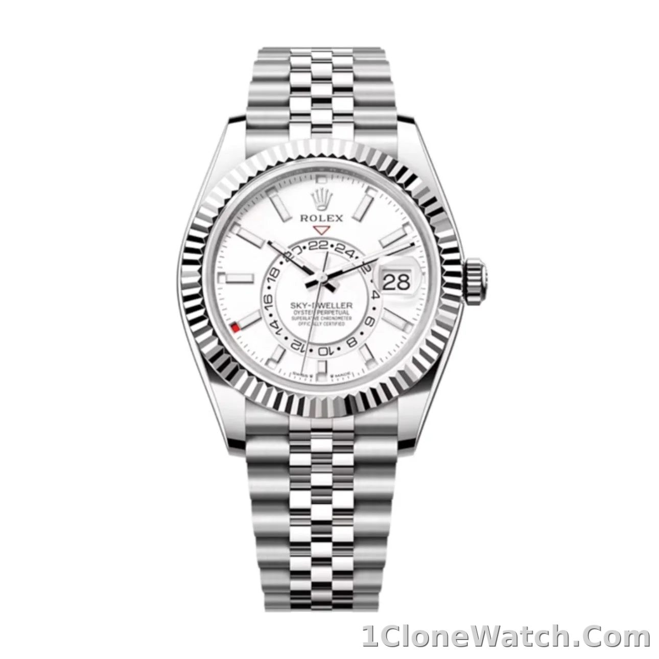 Superclone Rolex Sky-Dweller 42 mm Intense white Dial 336934 Jubilee
