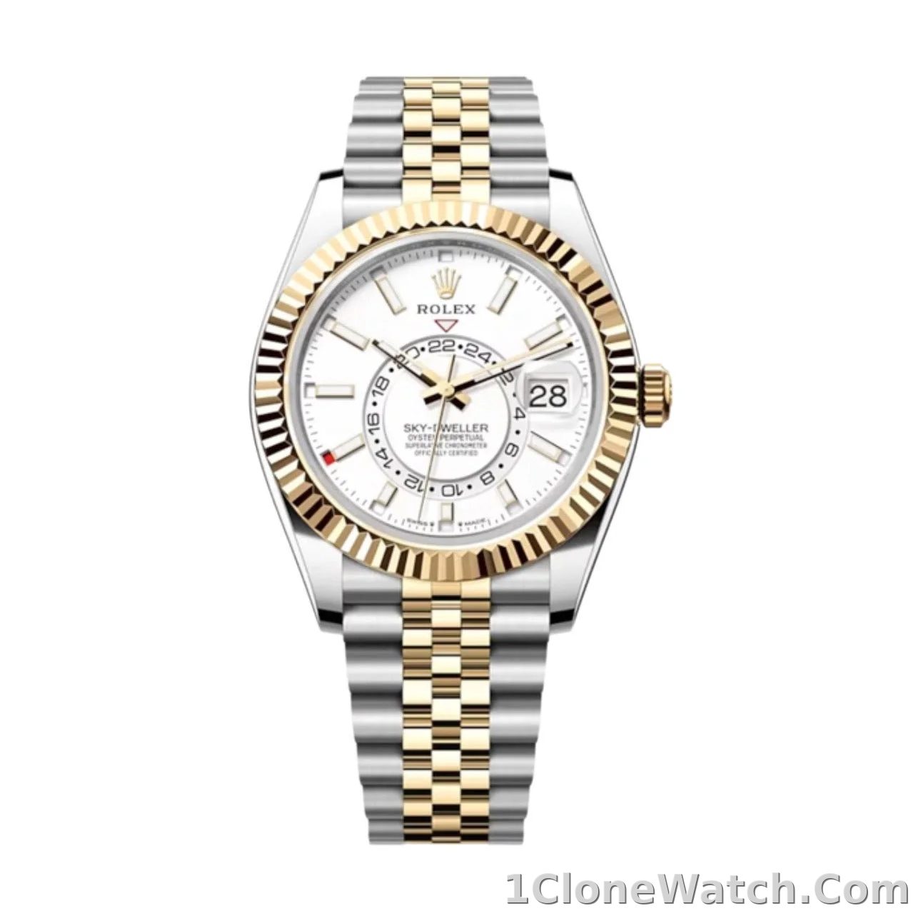 Superclone Rolex Sky-Dweller 42 mm Intense white Dial 336933