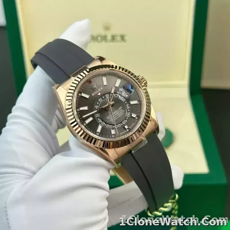 Superclone Rolex Sky-Dweller 42 mm Slate Dial 336235 - detail