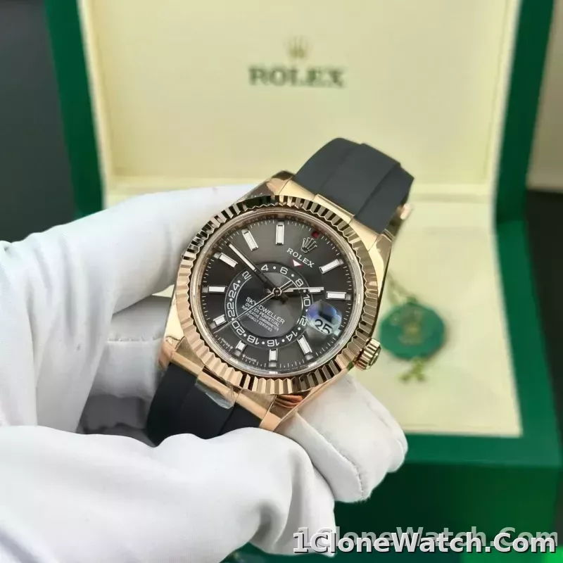 Superclone Rolex Sky-Dweller 42 mm Slate Dial 336235 - detail