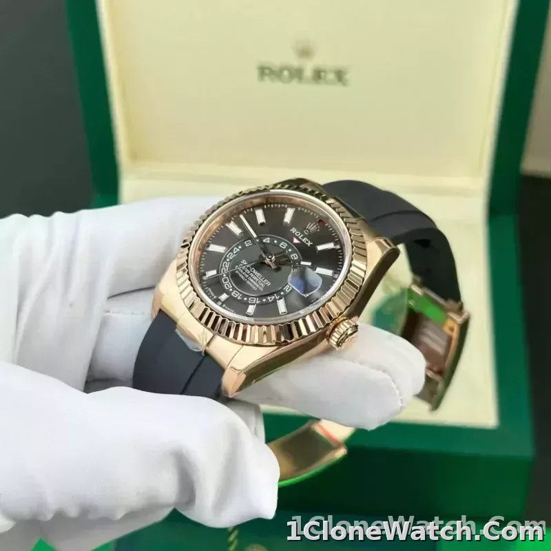 Superclone Rolex Sky-Dweller 42 mm Slate Dial 336235 - detail