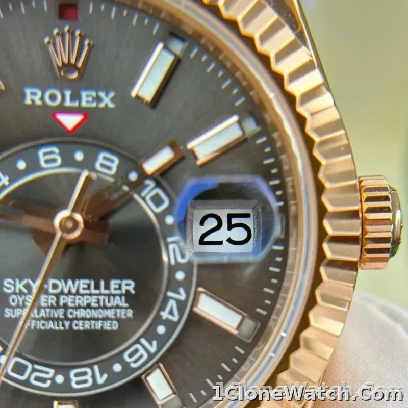 Superclone Rolex Sky-Dweller 42 mm Slate Dial 336235 - detail