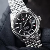 Superclone Rolex Sky-Dweller 42 mm Bright black Dial 336934 Jubilee - view 3