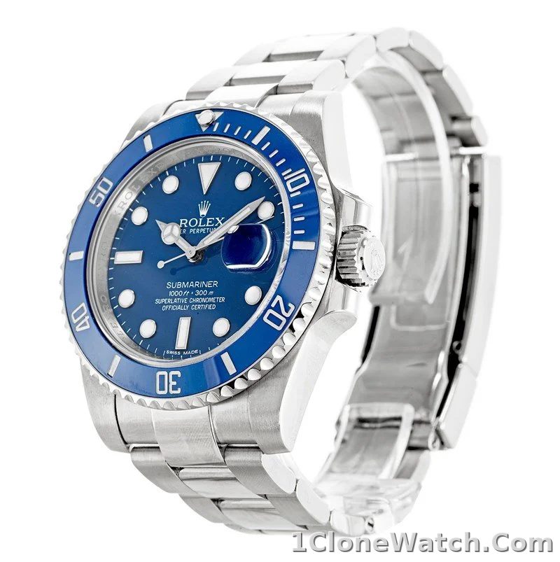 Rolex Submariner 40mm Blue Dial 116619LB  Smurf - detail