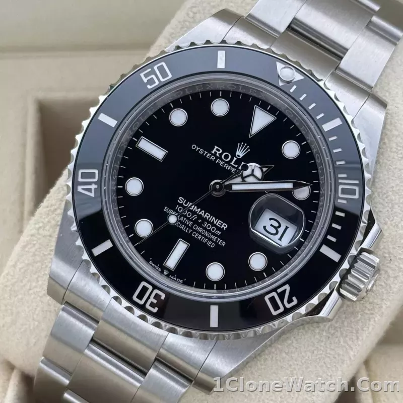 Superclone Rolex Submariner 41mm Black Dial 126610LN - detail