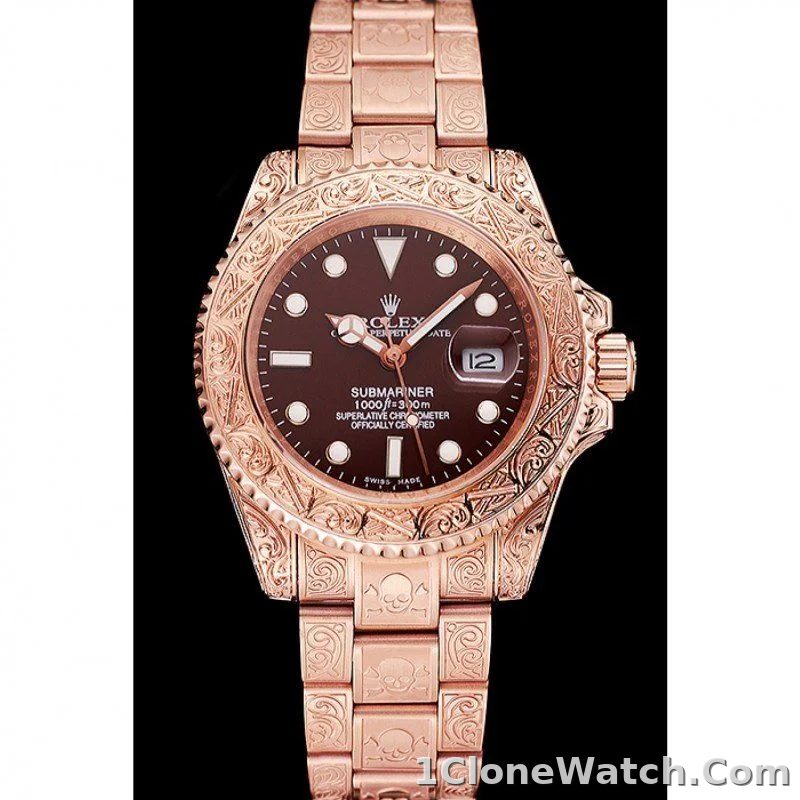 Superclone Rolex Submariner 41mm Brown Dial 1454087 - detail