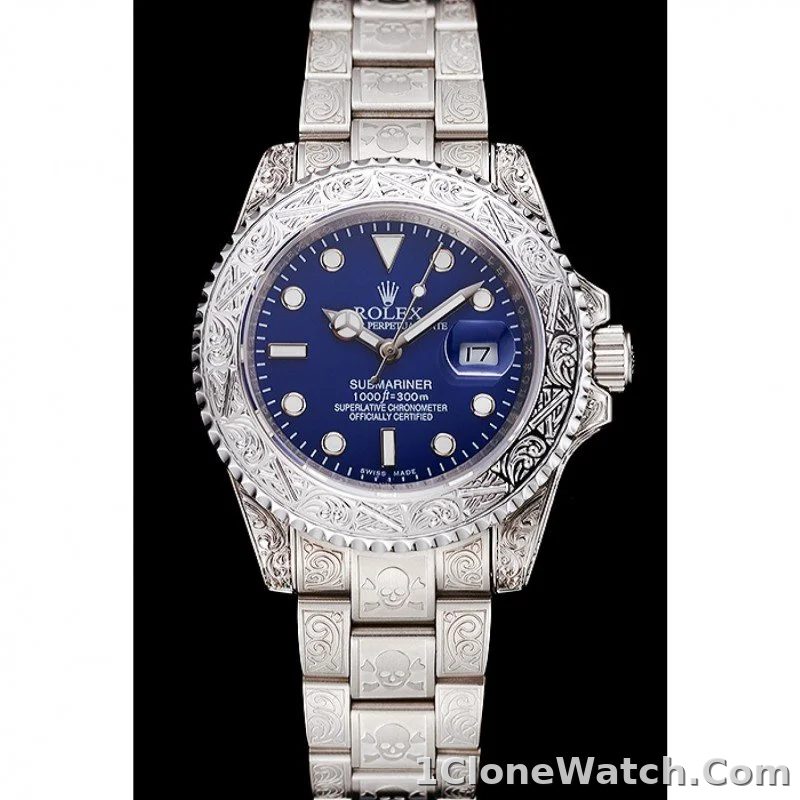 Superclone Rolex Submariner 41mm Blue Dial 1454094 - detail