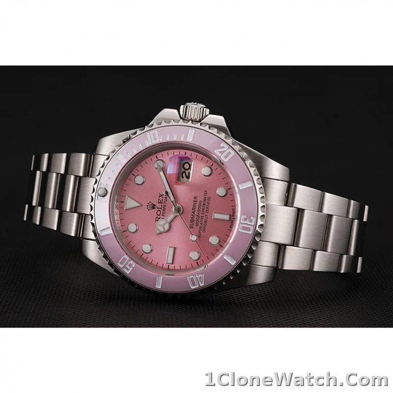 Superclone Rolex Submariner 41mm Pink Dial 1453980 - detail