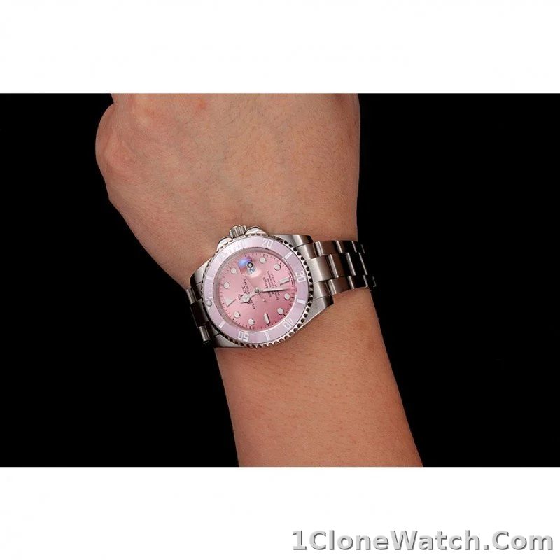 Superclone Rolex Submariner 41mm Pink Dial 1453980 - detail