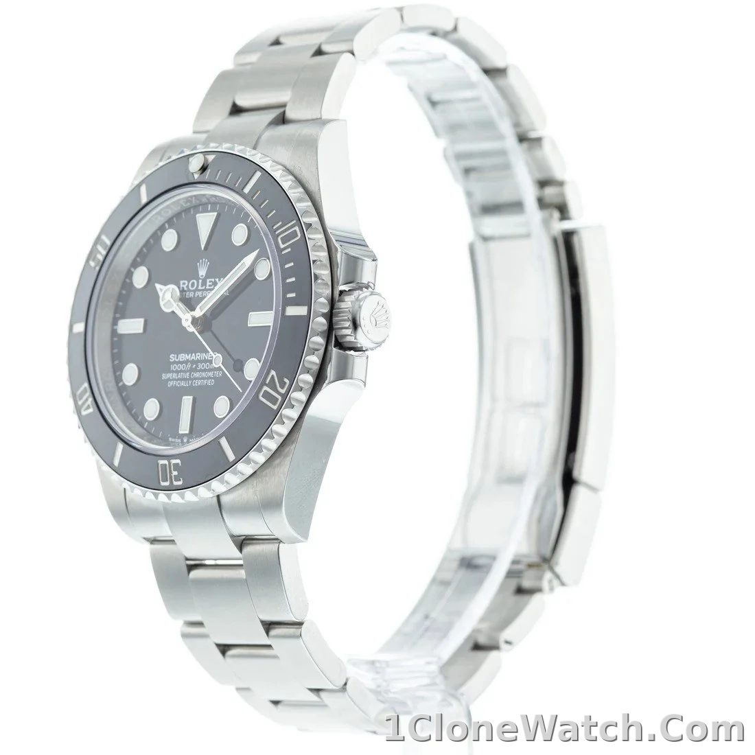 Superclone Rolex Submariner 41mm Black Dial 124060 No-Date - detail