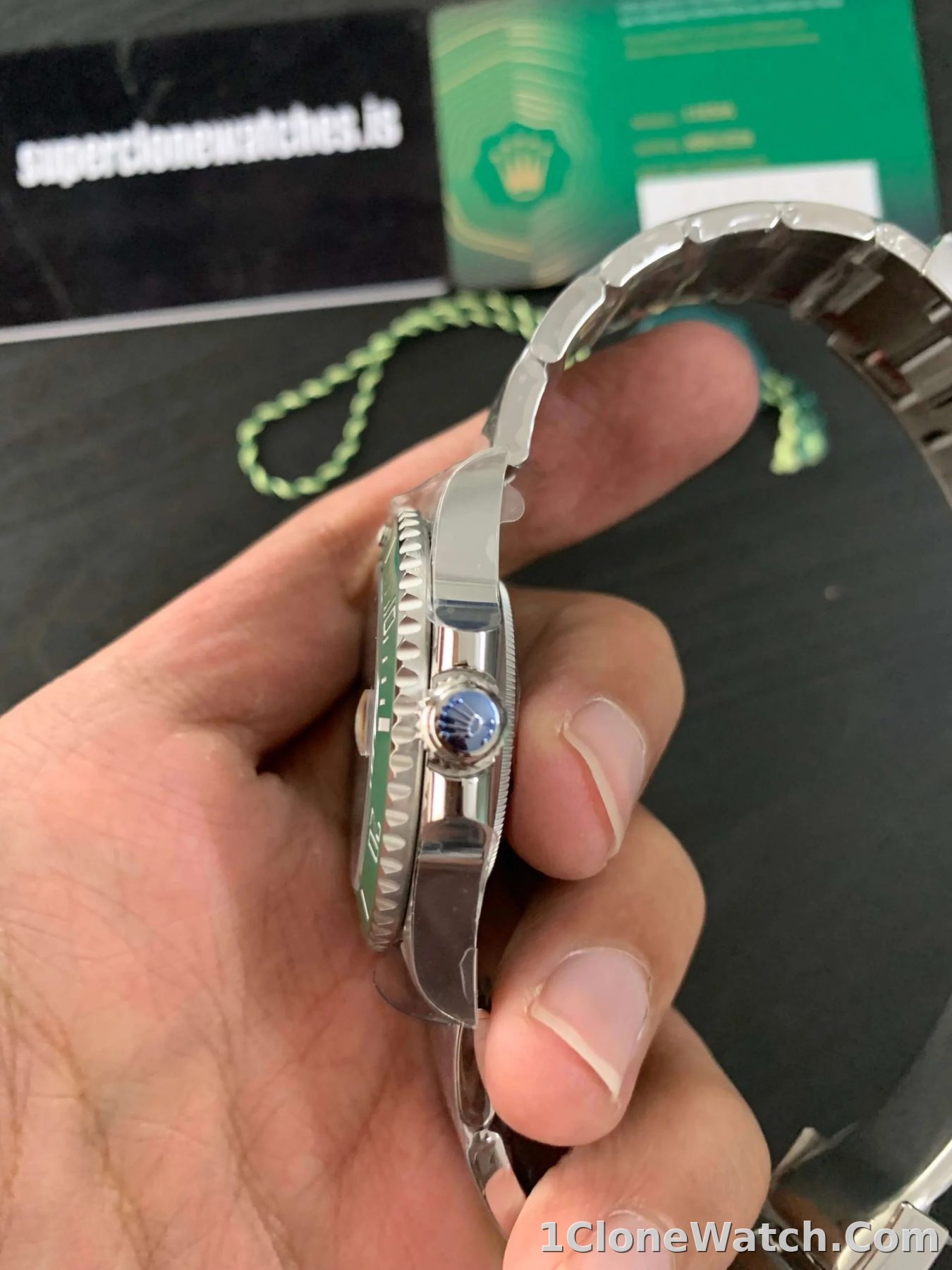Superclone Rolex Submariner 41mm Black Dial 126610LV  Starbucks - detail
