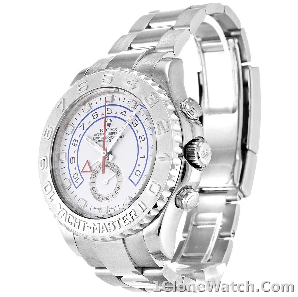 Rolex Yacht-Master 44mm White Dial 116689 - detail