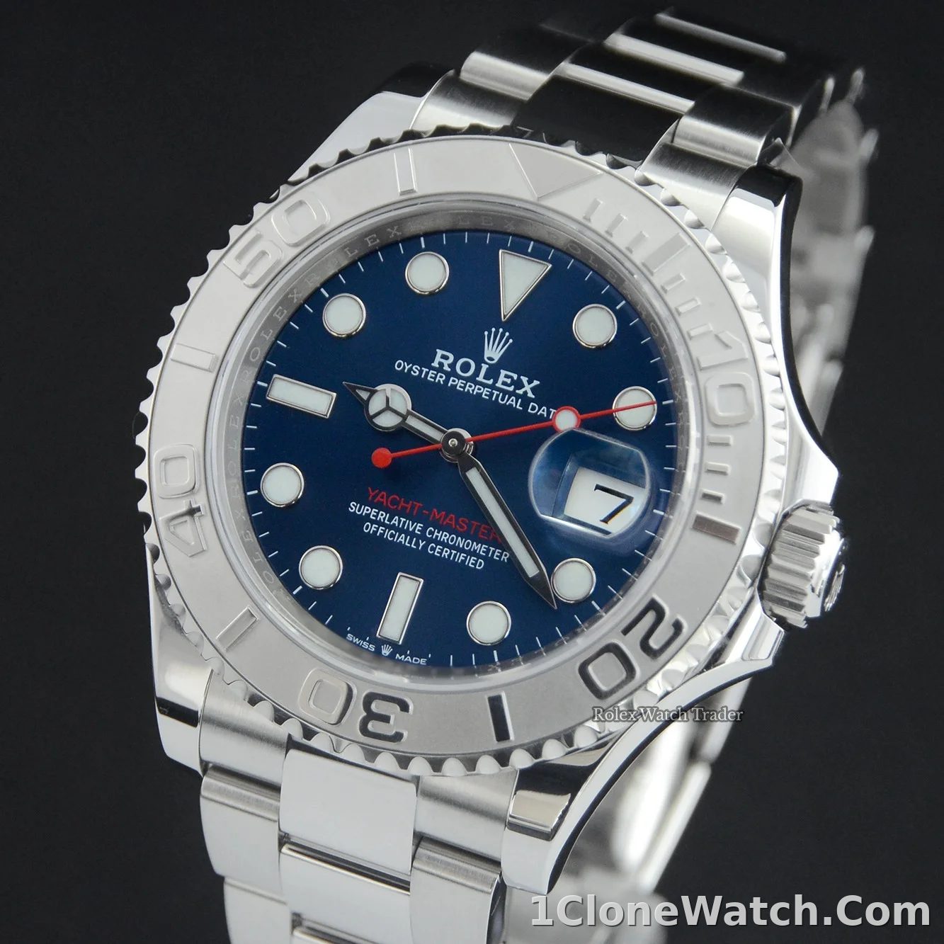 Superclone Rolex Yacht-Master Blue Dial 126622 40mm - detail