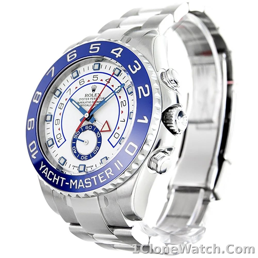 Rolex Yacht-Master 44mm White Dial 116680 - detail