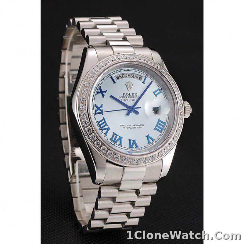Superclone Rolex Day-Date 40mm Blue Dial 1453962 - detail